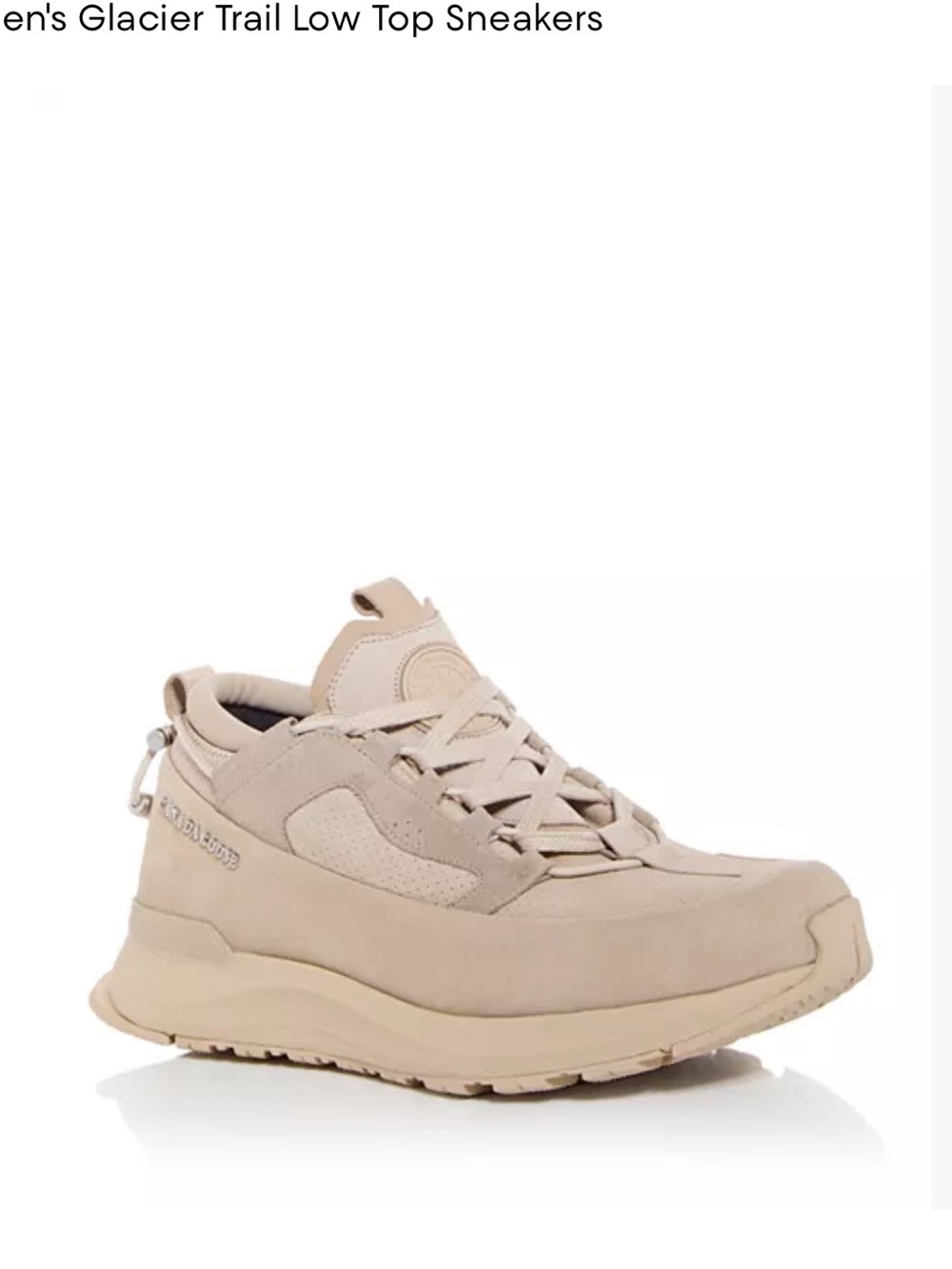 Canada Goose Glacier Trail Sneakers size 8  New With Box Limestone